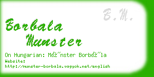 borbala munster business card